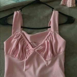 PINK Y2K BUSTIER TOP